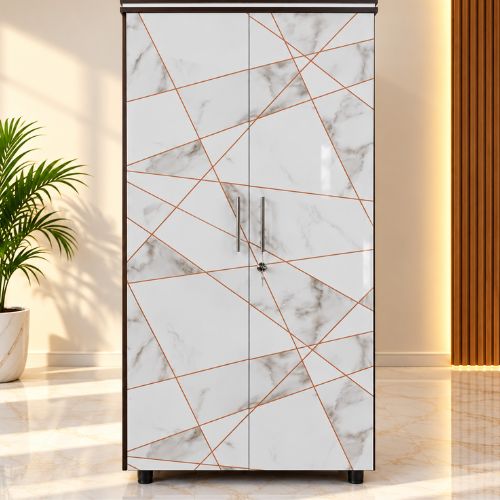 2-Door Wardrobe – Marble Design