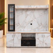White Marble TV Showcase