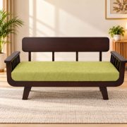 Wooden 3-Seater Sofa
