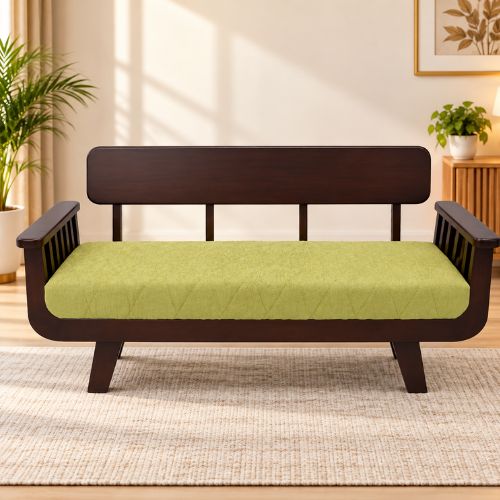 Wooden 3-Seater Sofa