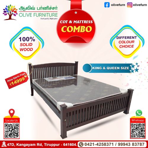Cot & Mattress Combo -1