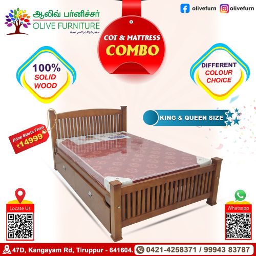 Cot & Mattress Combo -3