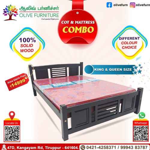 Cot & Mattress Combo -7