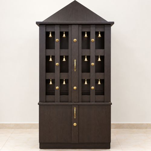 Wooden Pooja Mandir – Bell Design