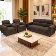 Dark Brown Modern Sofa Set