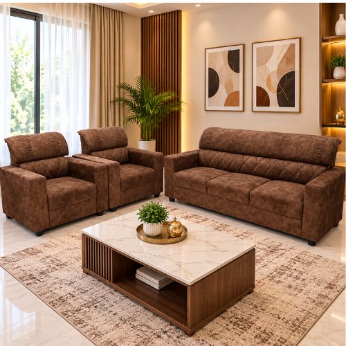 Dark Brown Sofa Set