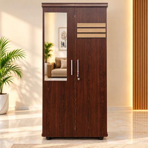 2-Door Wardrobe – Mirror Design
