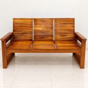 Wooden Sofa – Straight Slat Design