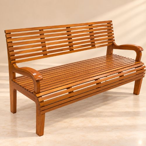 Wooden Sofa – Classic Slat Design